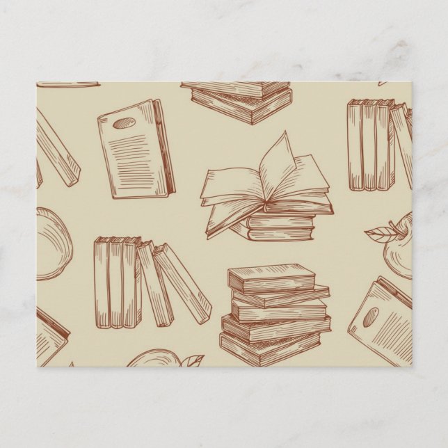 Carte Postale Motif de livre (Devant)