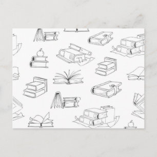 Carte Postale Motif de livre