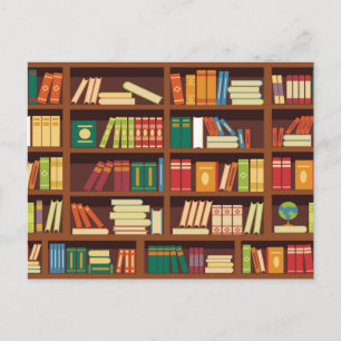 Carte Postale Motif de livre