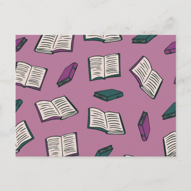 Carte Postale Motif de livre (Devant)