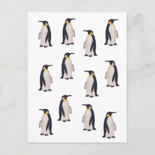 Carte Postale Motif de manchots mignons