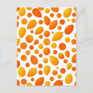 Carte Postale Motif de mangue Fruits Tropicaux Vibrants