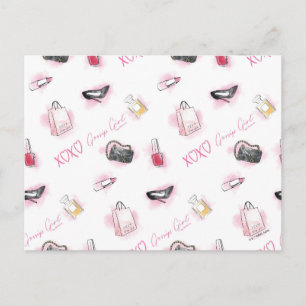 Carte Postale Motif de maquillage pour filles Gossip
