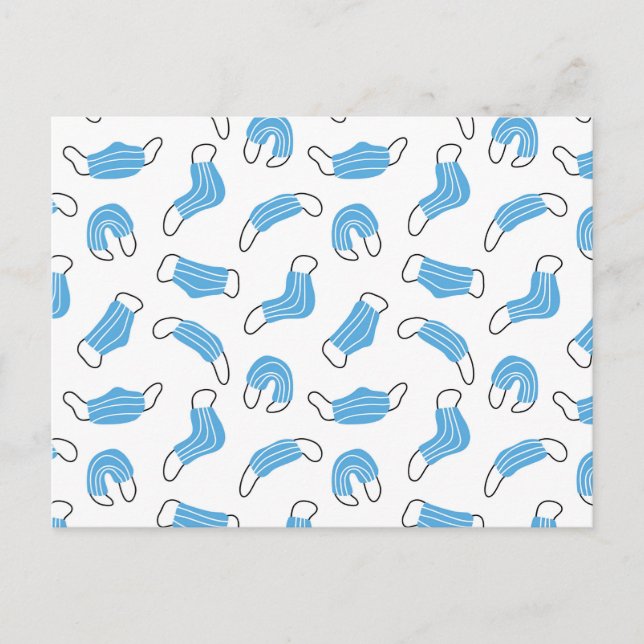 Carte Postale motif de masque Médicale (Devant)