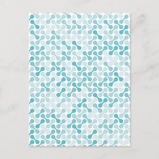 Carte Postale Motif de métaball bleu (Devant)