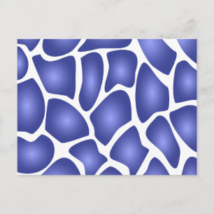 Carte Postale Motif de mosaïque aléatoire bleu profond