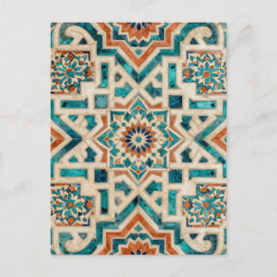 Carte Postale Motif de mosaïque marocaine