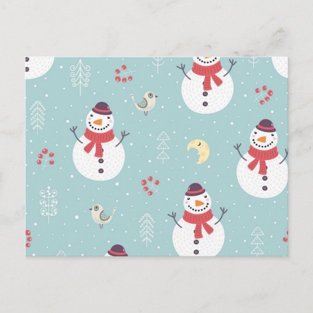 Carte Postale Motif de neige (Devant)