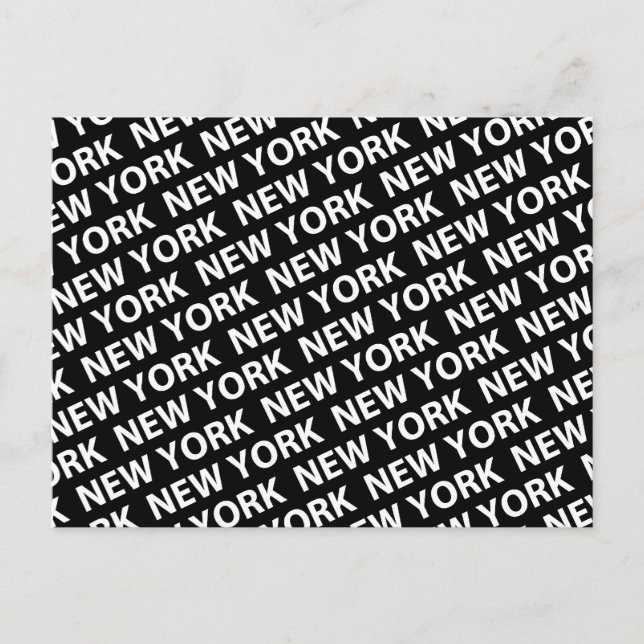 Carte Postale Motif de New York White (Devant)