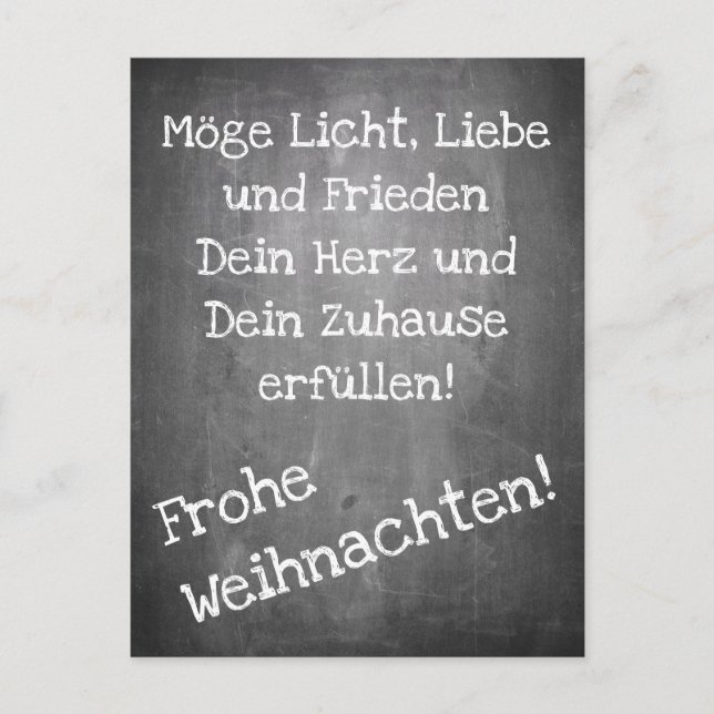 Carte Postale Motif de Noël en Chalkboard style - XMAS Postcar (Devant)