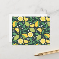 Motif de nourriture de citron jaune et lime verte
