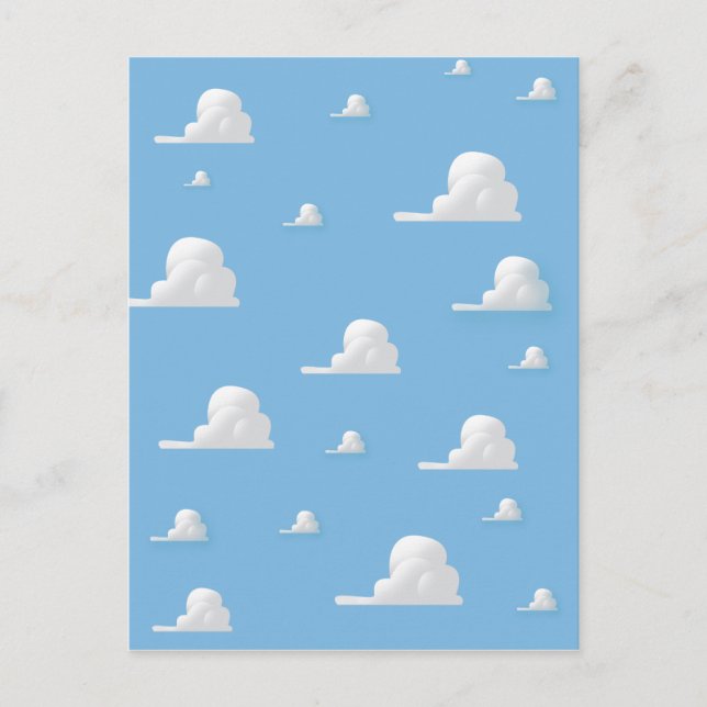 Carte Postale Motif de nuage de dessin animé mignon (Devant)