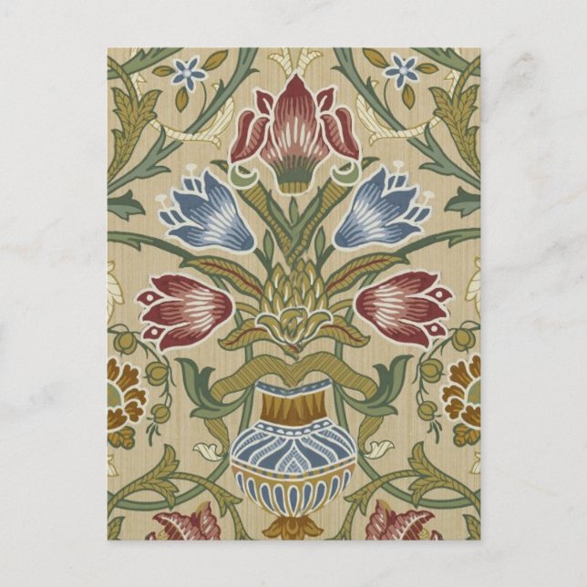 Carte Postale Motif de papier peint floral brocart de William Mo (Devant)