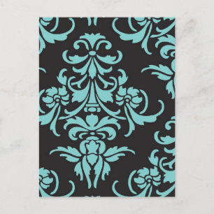 Carte Postale Motif de papier peint vintage Damask