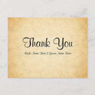 Carte Postale Motif de parachutisme Mariage Merci