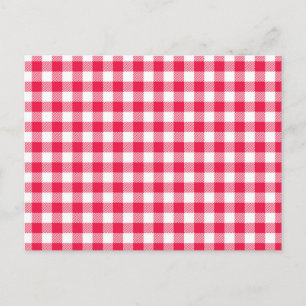 Carte Postale Motif de pays En vichy rouge classique