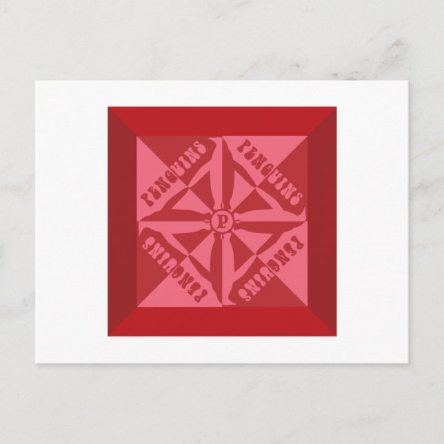 Carte Postale Motif de pingouin (Devant)