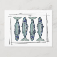 Motif de poisson sans couture de maquereau bleu cô
