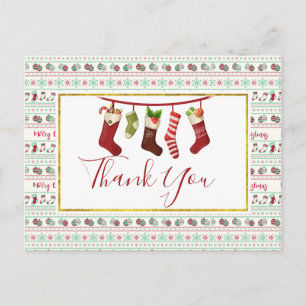 Carte Postale Motif de Pull de Noël Laid