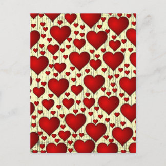 Carte Postale Motif de Red Hearts