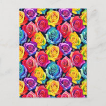 Motif de roses aquarelles éclaboussées