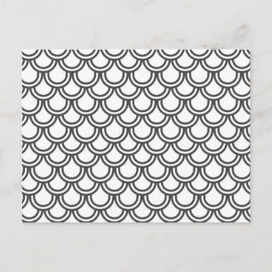 Carte Postale Motif de saint bascule noir blanc moderne