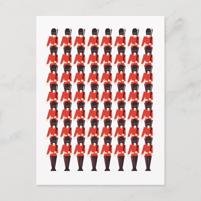 Carte Postale Motif de soldats de la Garde de la Reine (Devant)