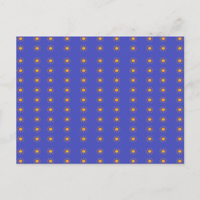 Carte Postale Motif de soleil jaune (Devant)