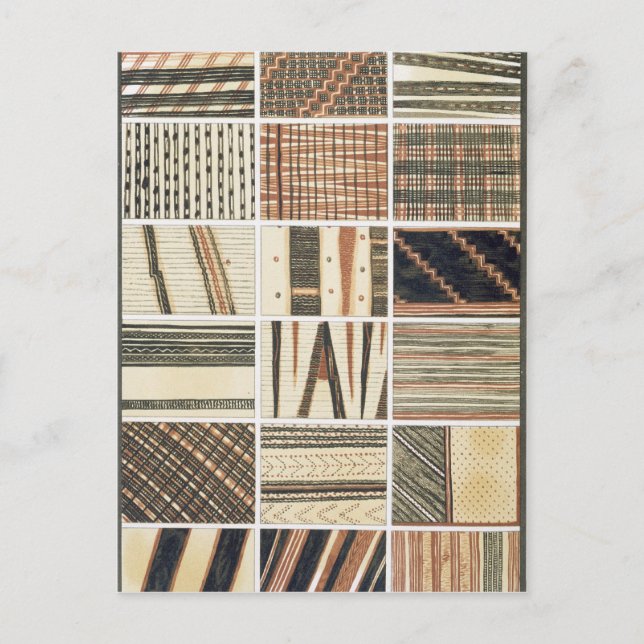 Carte Postale Motif de tapa polynésien de Cook's (Devant)