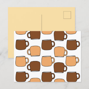 Carte Postale Motif de tasse à café