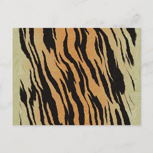 Carte Postale Motif de tigre (Devant)