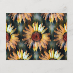 Carte Postale Motif de tournesol artistique automne