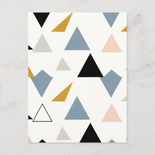 Carte Postale Motif de triangles géométriques modernes