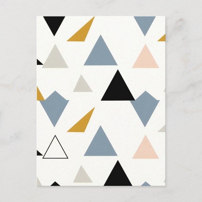Carte Postale Motif de triangles géométriques modernes (Devant)