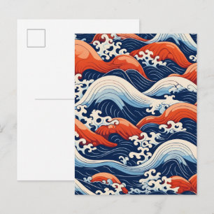 Carte Postale Motif de vague