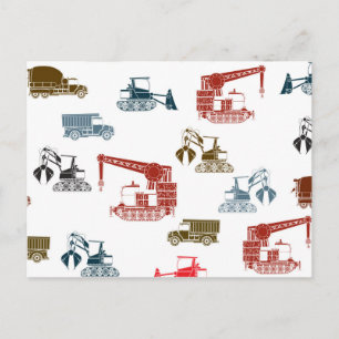 Carte Postale Motif de véhicule de construction