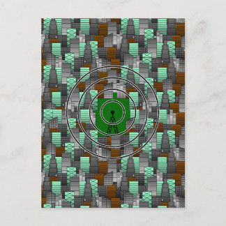 Carte Postale Motif de ville avec tour radio