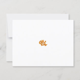 Carte Postale Motif décoratif de fl de style orange et blanc