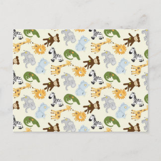 Carte Postale Motif des animaux de la jungle