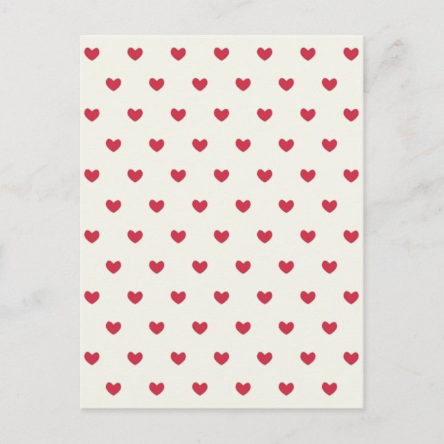Carte Postale Motif des Coeurs rouges mignons (Devant)