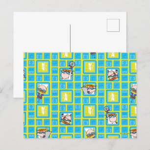 Carte Postale Motif des expériences de laboratoire de Dexter