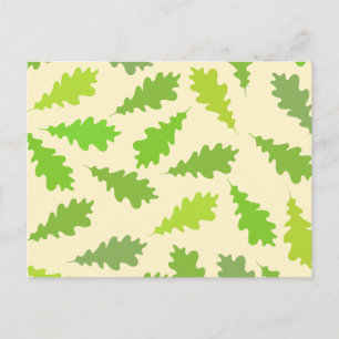 Carte Postale Motif des Feuilles verts.