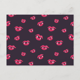 Carte Postale Motif Des Lèvres Et Des Gens Vampires