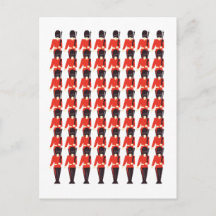 Carte Postale Motif des soldats de la Garde Queens