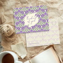 Motif dessiné à la main violet pour penser à vous