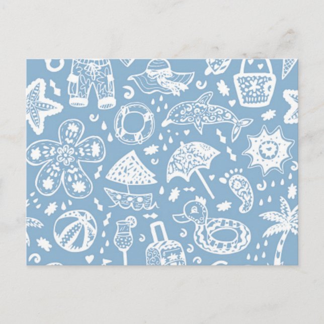 Carte Postale Motif d'été (Devant)