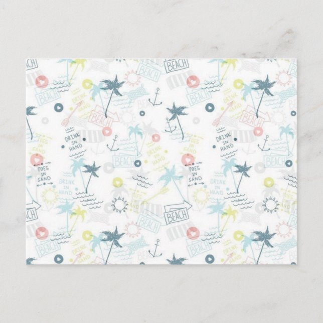 Carte Postale Motif d'été (Devant)