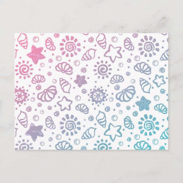 Carte Postale Motif d'été (Devant)