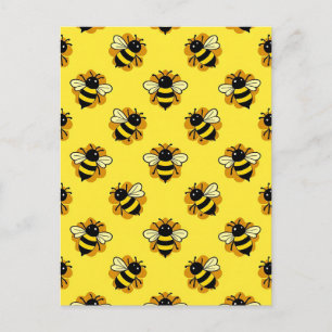 Carte Postale Motif d'été de jolie abeille