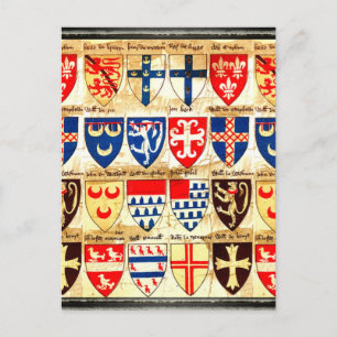 Carte Postale Motif d'héraldry décoratif